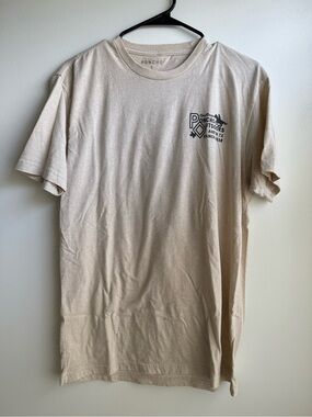 Poncho Outdoors Men's Short Sleeve Logo Tee in Sand